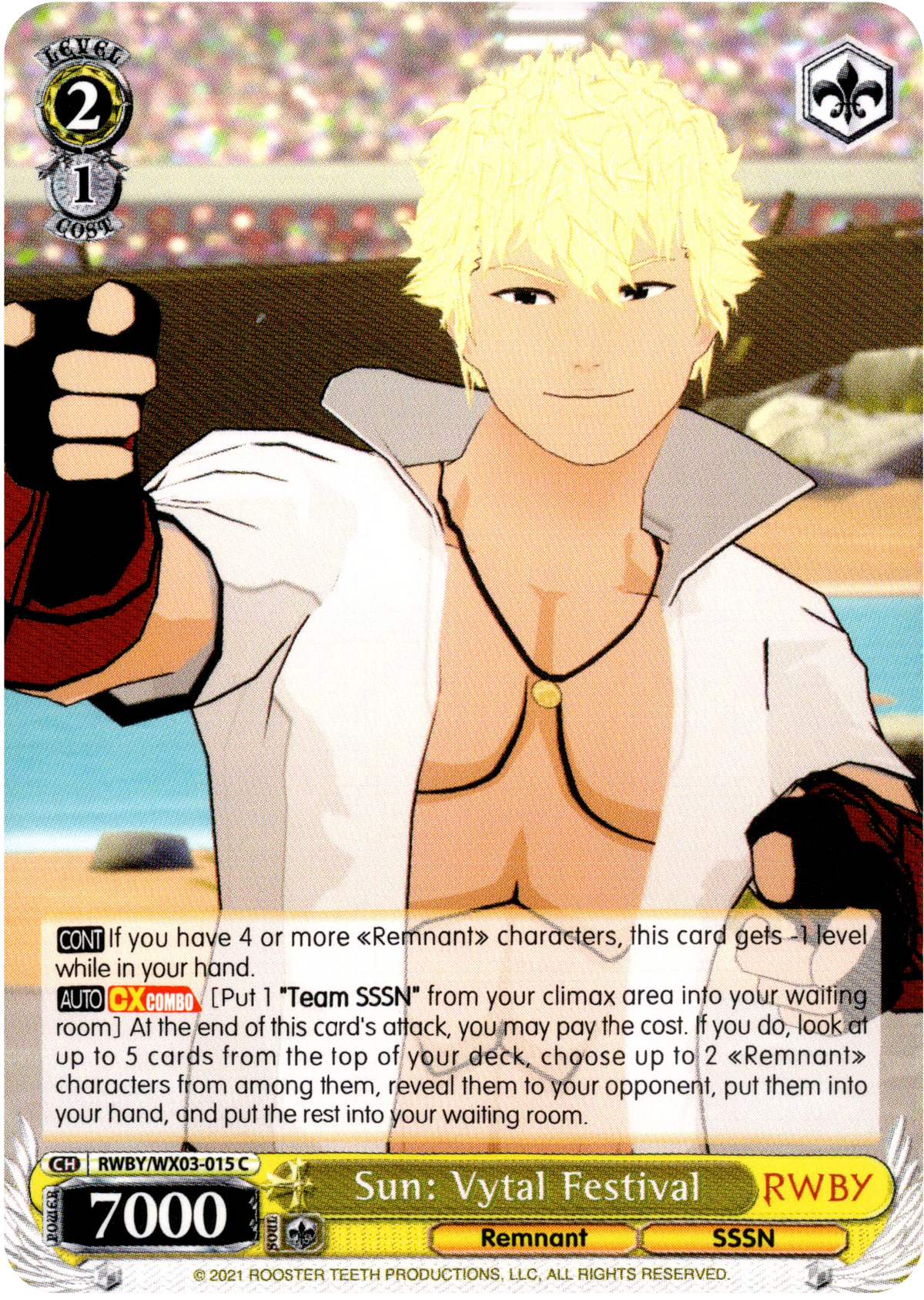Sun: Vytal Festival - RWBY/WX03-015 - RWBY - Card Cavern