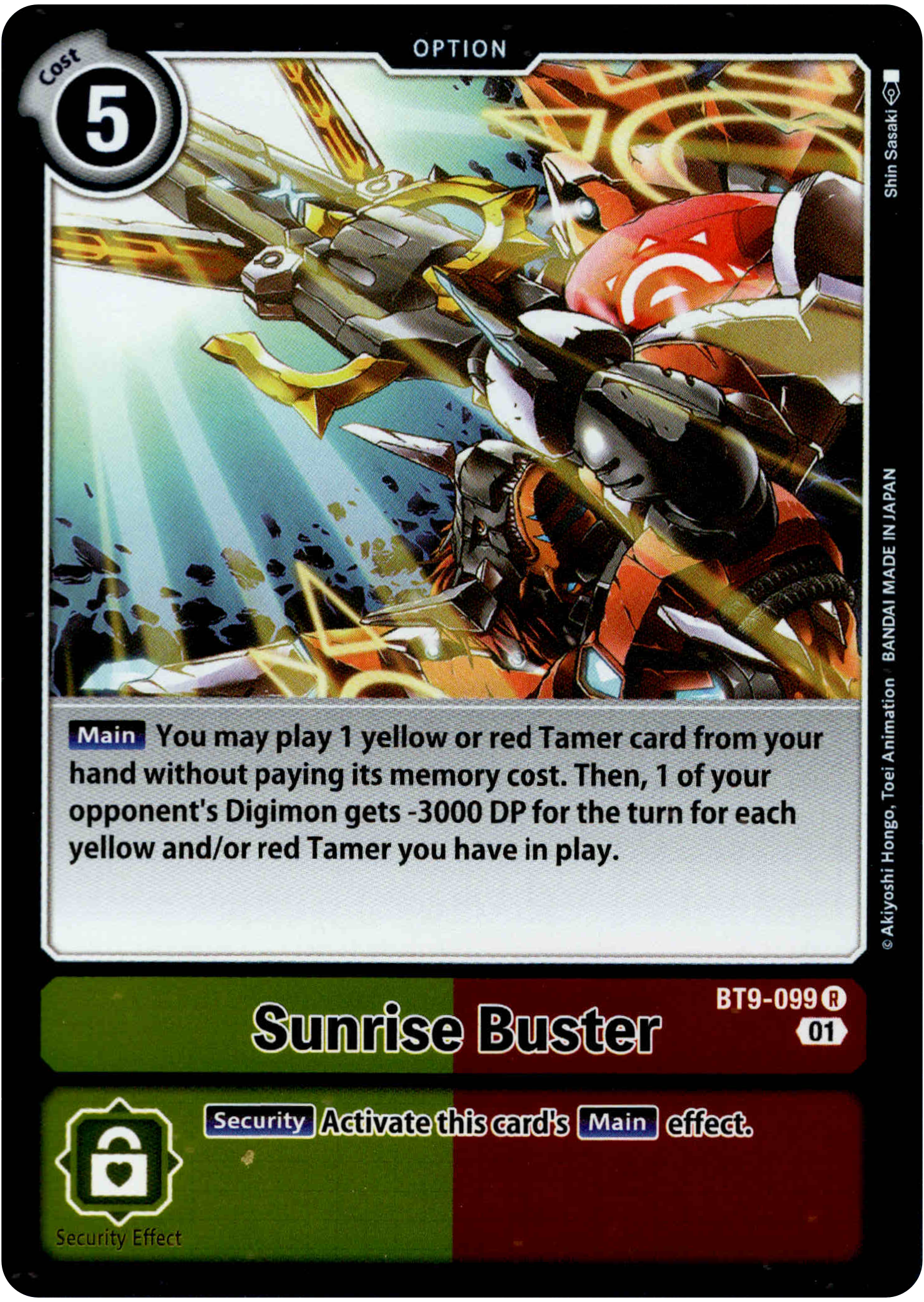 Sunrise Buster - BT9-099 R - X Record - Foil - Card Cavern
