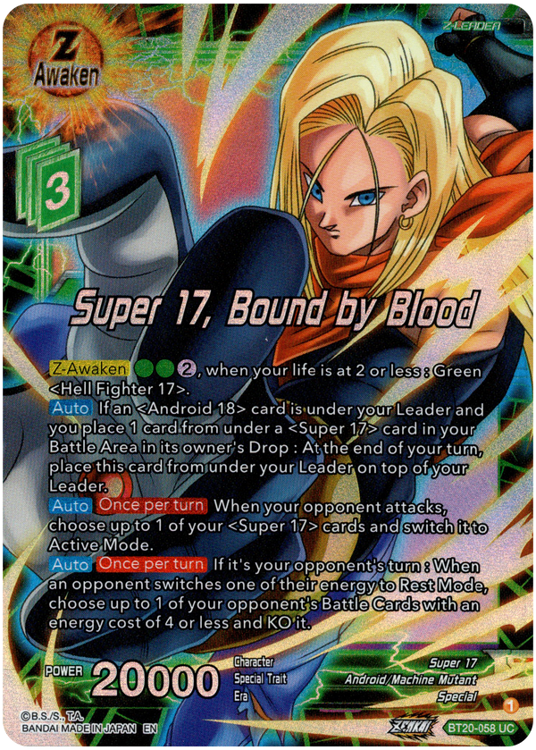 Super 17, Bound by Blood - BT20-058 UC - Power Absorbed - Foil - Card Cavern