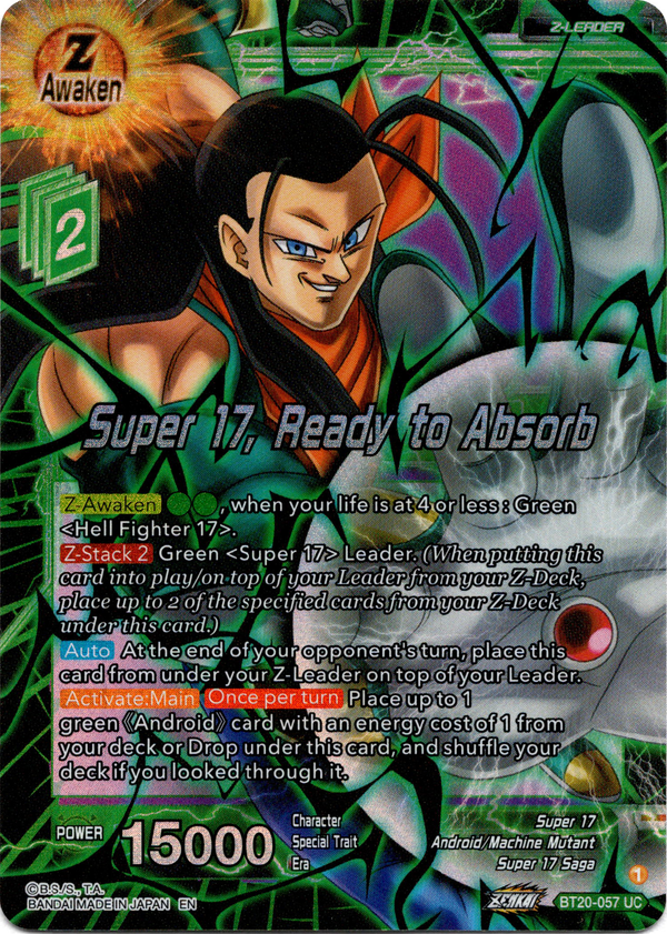 Super 17, Ready to Absorb - BT20-057 UC - Power Absorbed - Foil - Card Cavern