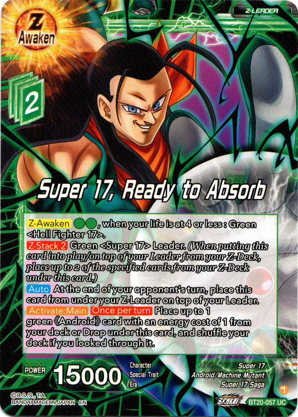 Super 17, Ready to Absorb - BT20-057 UC - Power Absorbed - Card Cavern