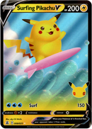 Surfing Pikachu V - 008/025 - Celebrations - Holo - Card Cavern