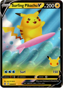 Surfing Pikachu V - 008/025 - Celebrations - Card Cavern