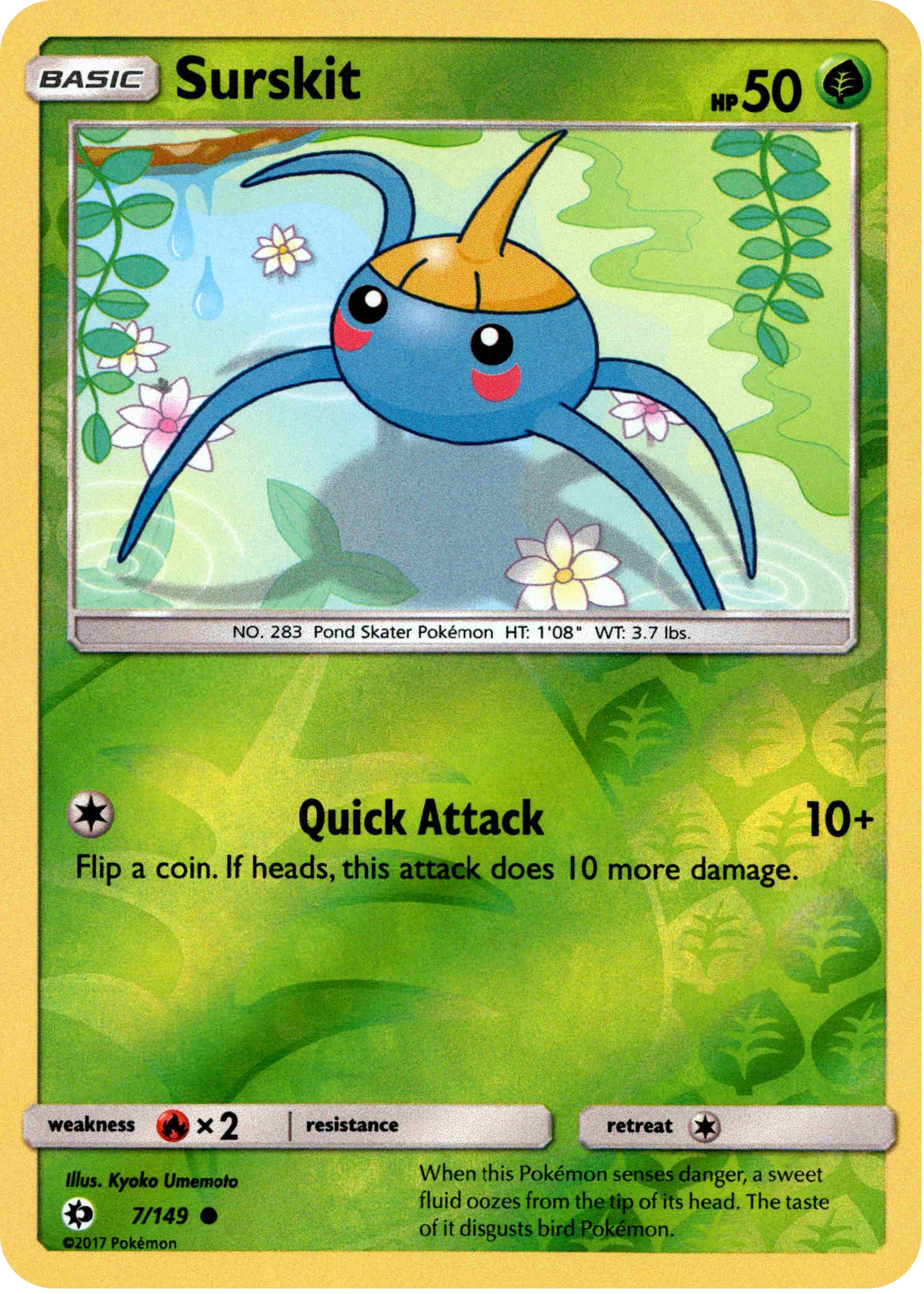 Surskit - 7/149 - Sun & Moon - Reverse Holo - Card Cavern