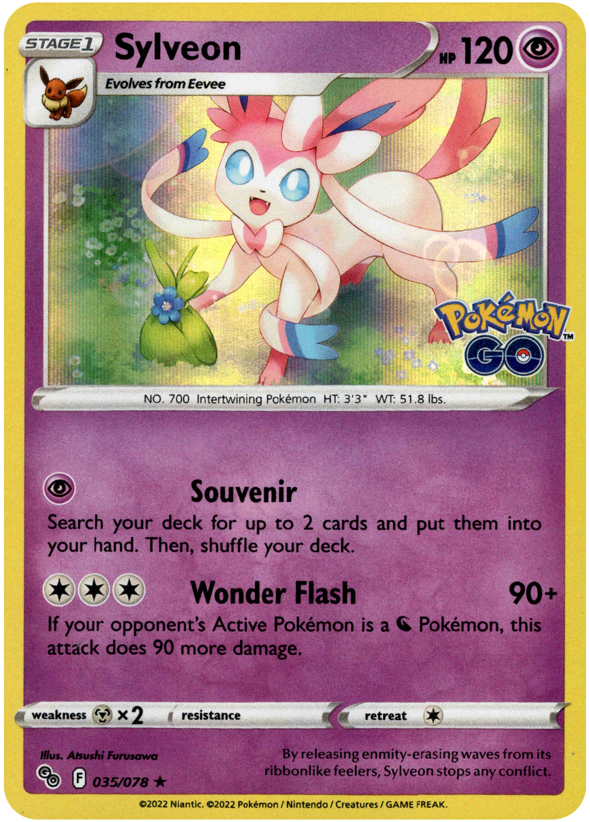 Sylveon - 035/078 - Pokemon Go - Holo - Card Cavern