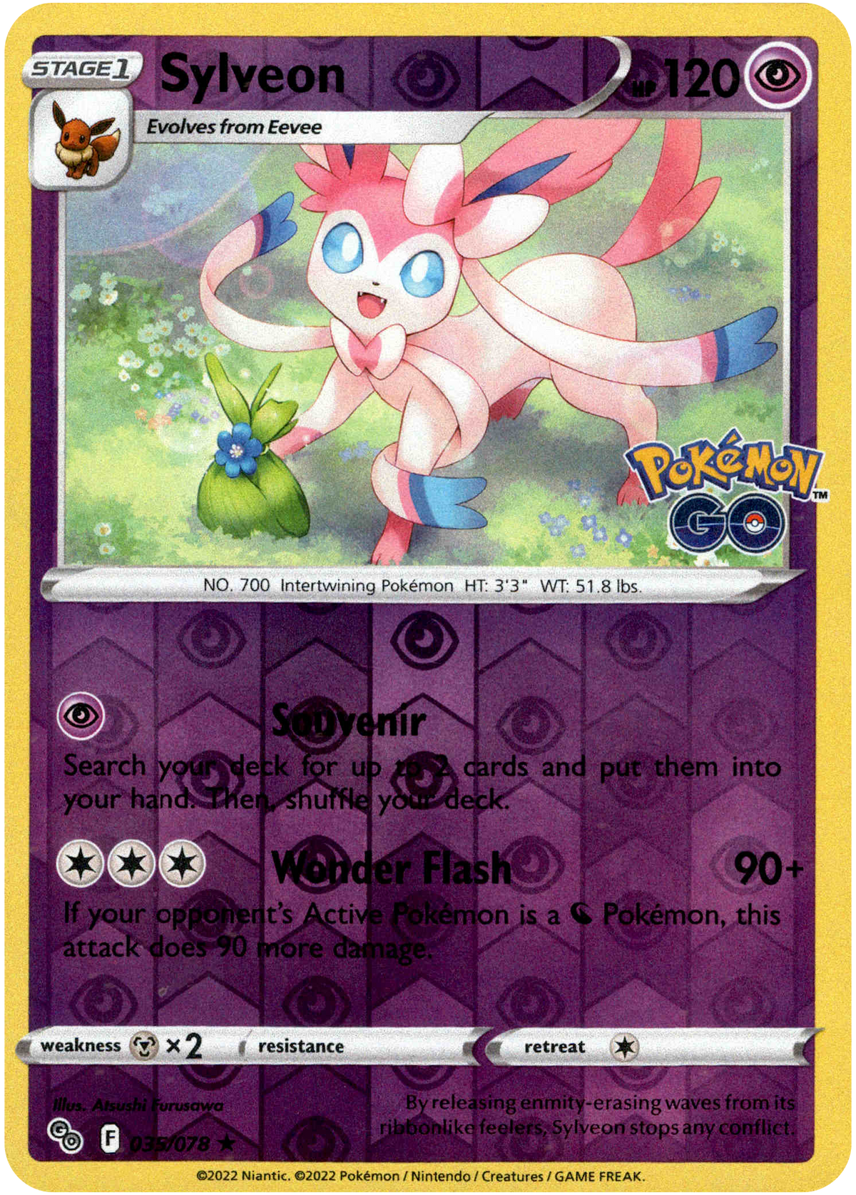 Sylveon - 035/078 - Pokemon Go - Reverse Holo - Card Cavern
