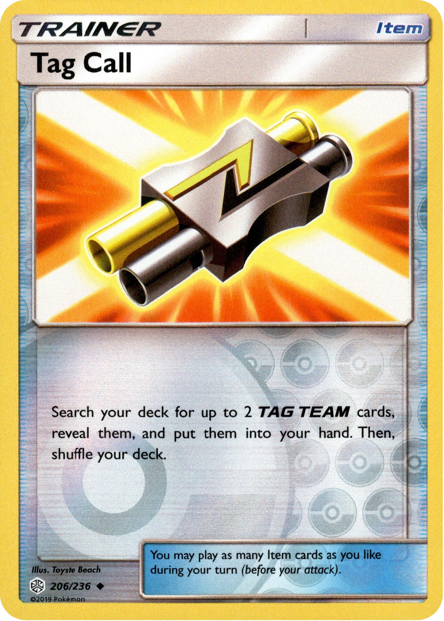 Tag Call - 206/236 - Cosmic Eclipse - Reverse Holo - Card Cavern