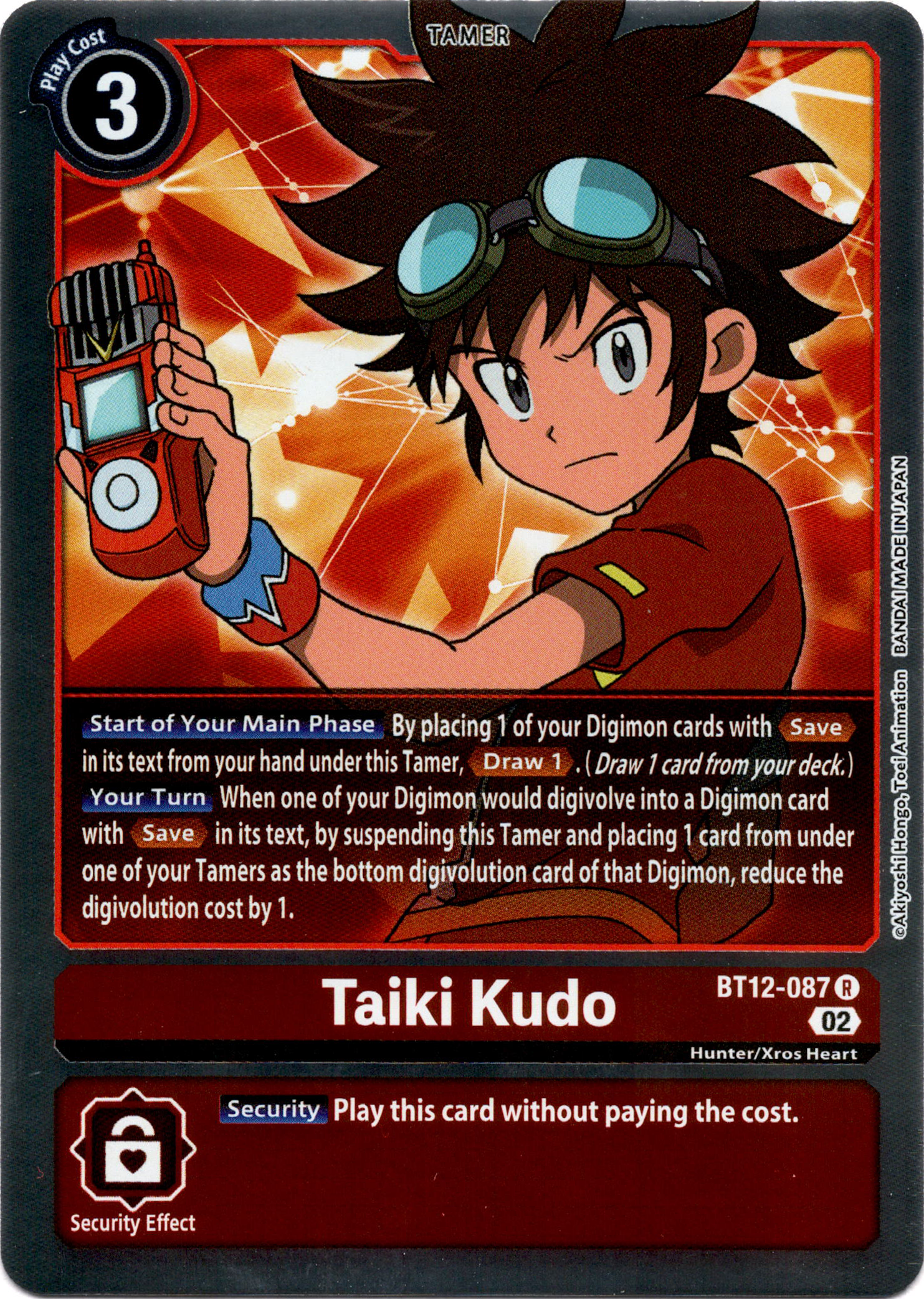 Taiki Kudo - BT12-087 R - Across Time - Foil - Card Cavern