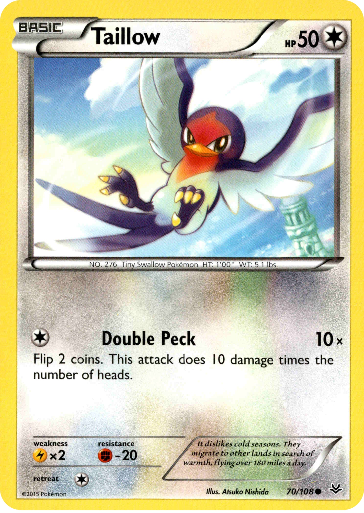 Taillow - 70/108 - Roaring Skies - Card Cavern