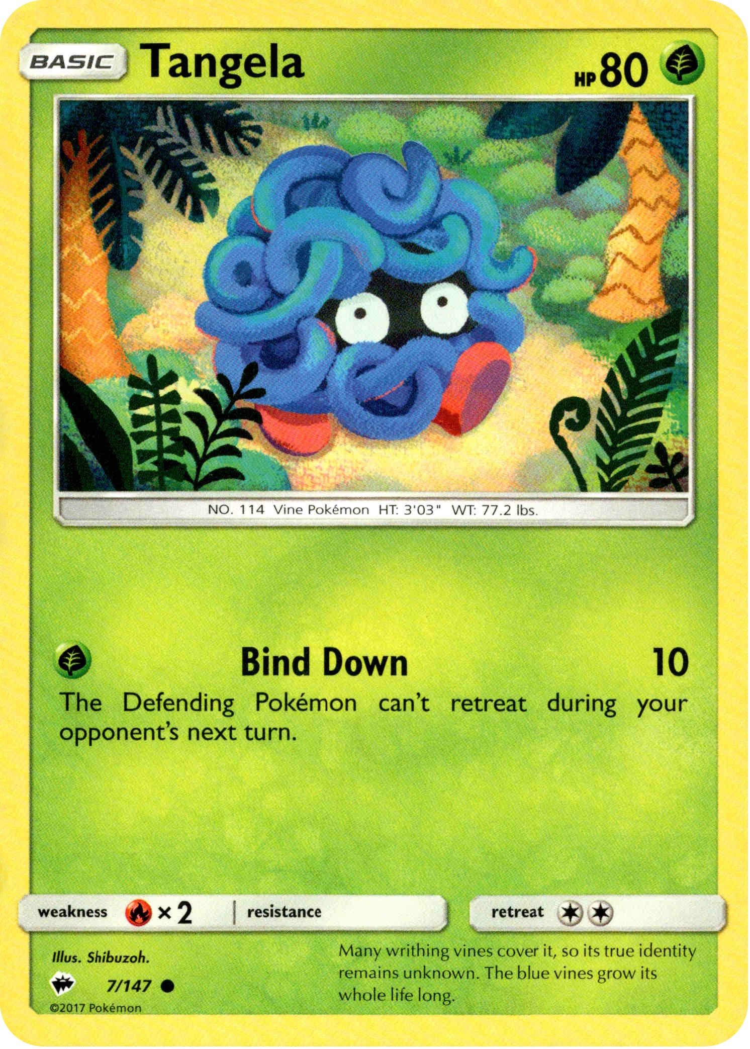 Tangela - 7/147 - Burning Shadows - Card Cavern