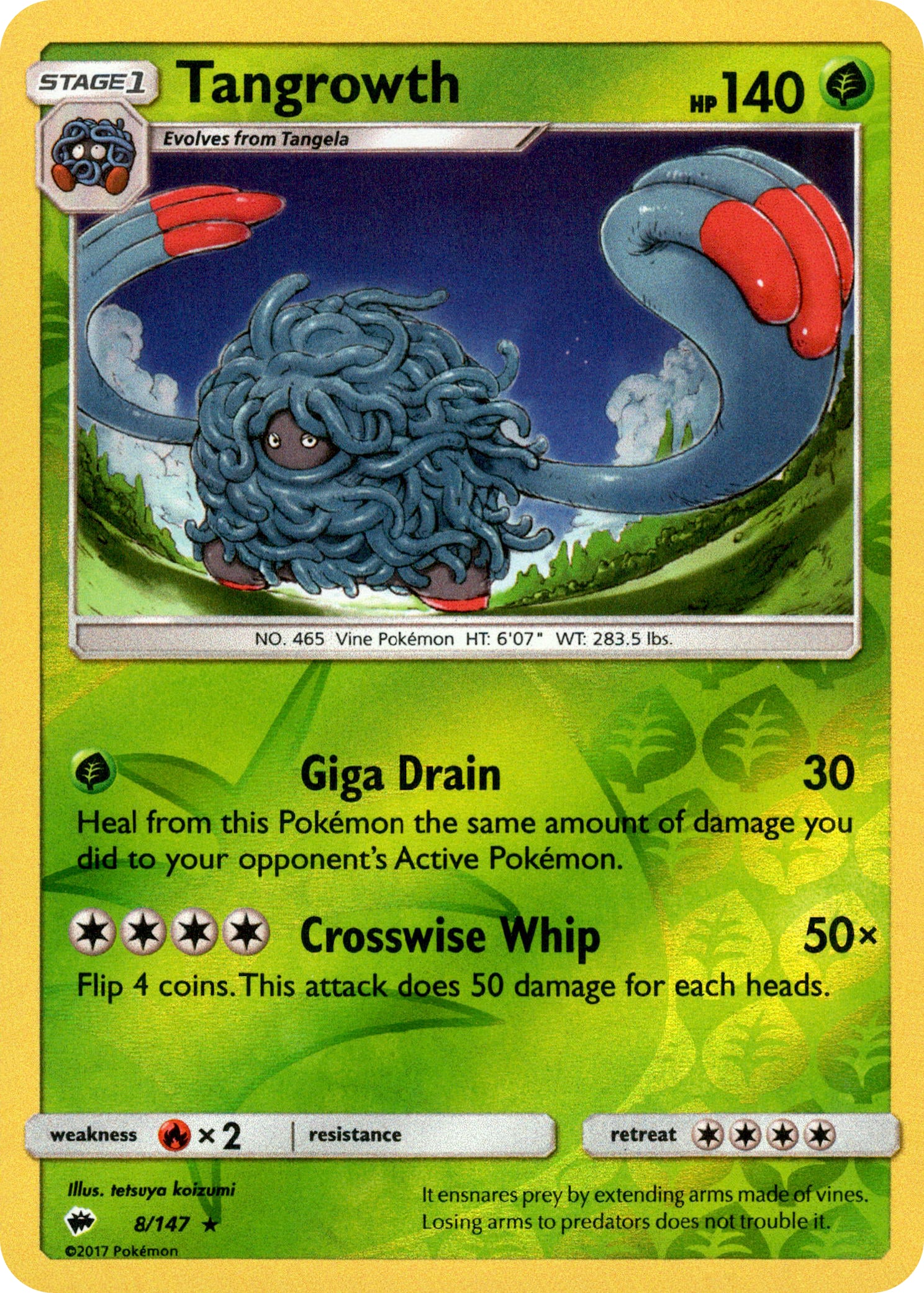 Tangrowth - 8/147 - Burning Shadows - Reverse Holo - Card Cavern