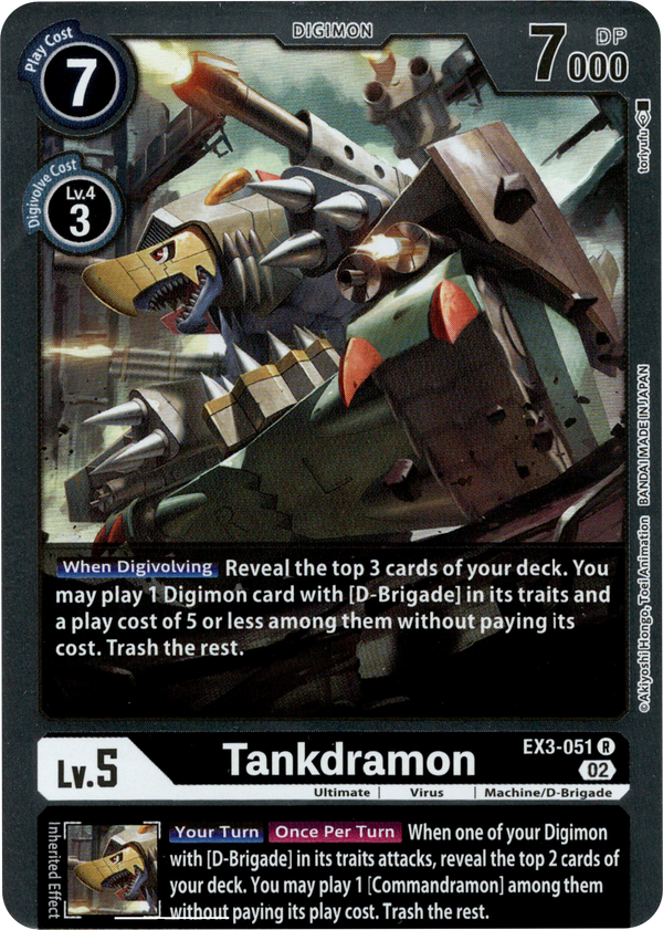 Tankdramon - EX3-051 R - Draconic Roar - Foil - Card Cavern