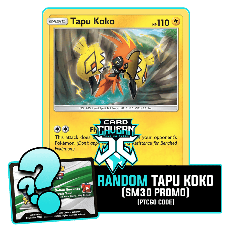 Random Tapu Koko PTCGO Code – Card Cavern Trading Cards, LLC