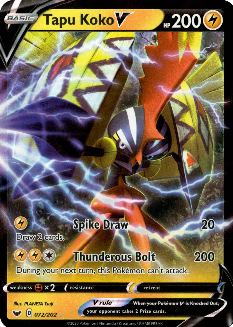pokemon tapu koko card Basic Tapu Koko HP 120 Summon Lightning Attack Rarity Yellow Pokmon TCG