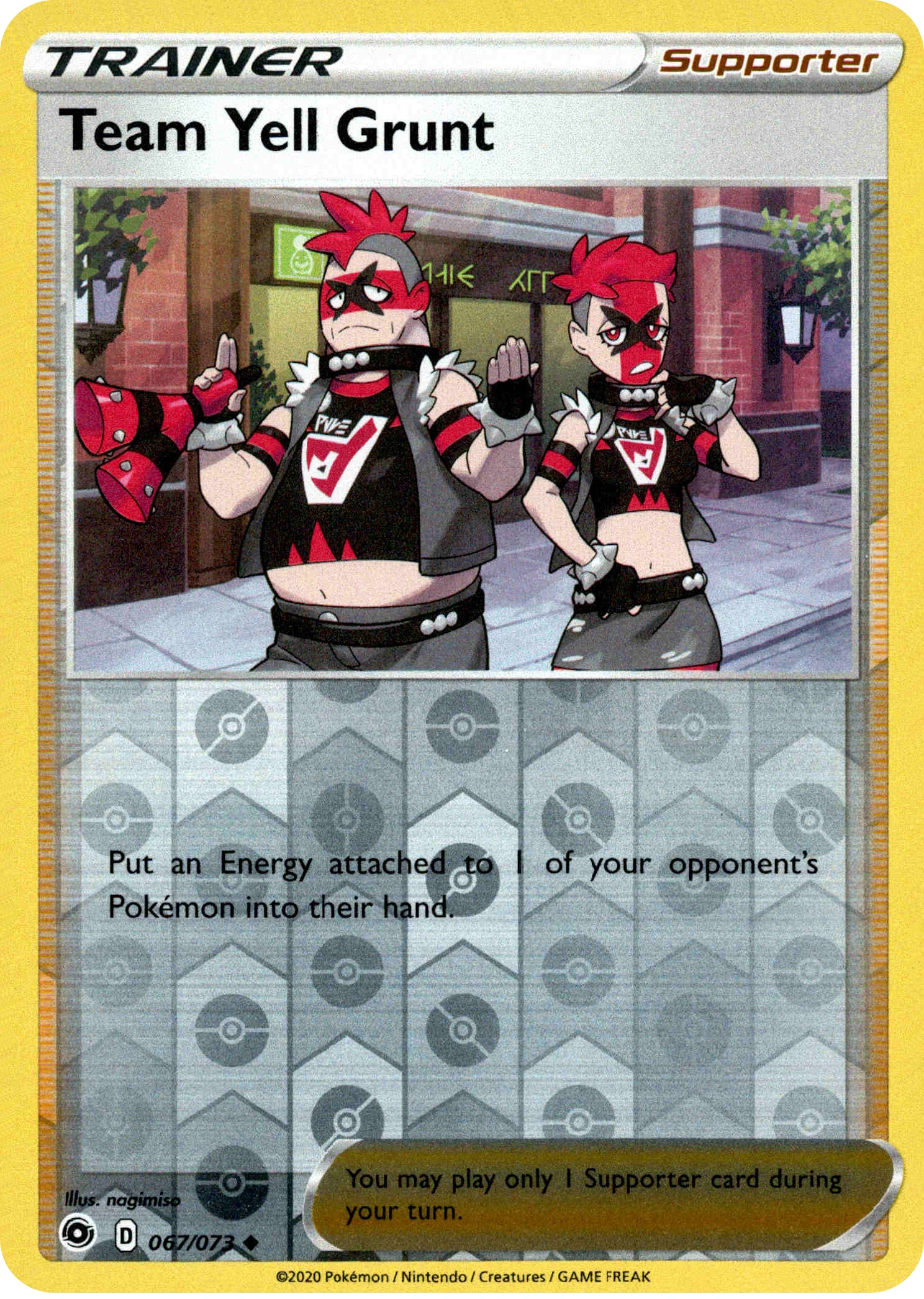 Team Yell Grunt - 67/73 - Champion's Path - Reverse Holo - Card Cavern