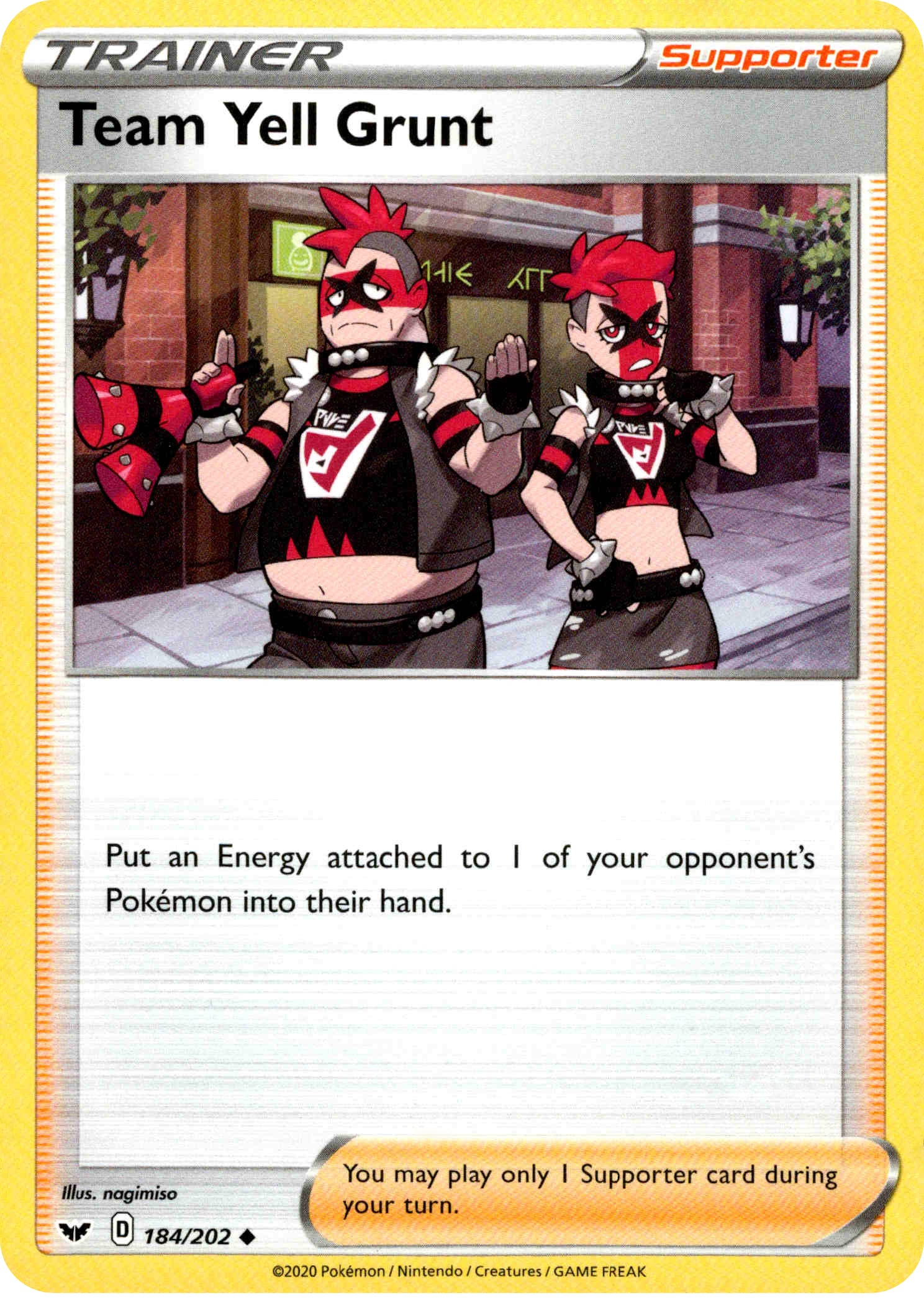 Team Yell Grunt - 184/202 - Sword & Shield - Card Cavern