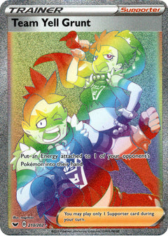 Team Yell Grunt Hyper Rare - 210/202 - Sword & Shield - Holo - Card Cavern
