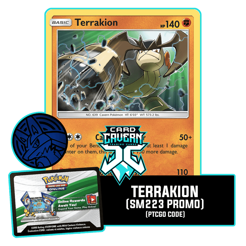Terrakion SM223 PTCGO Code Card Cavern Trading Cards, LLC Terrakion SM223 PTCGO Code Card Cavern Trading Cards, LLC