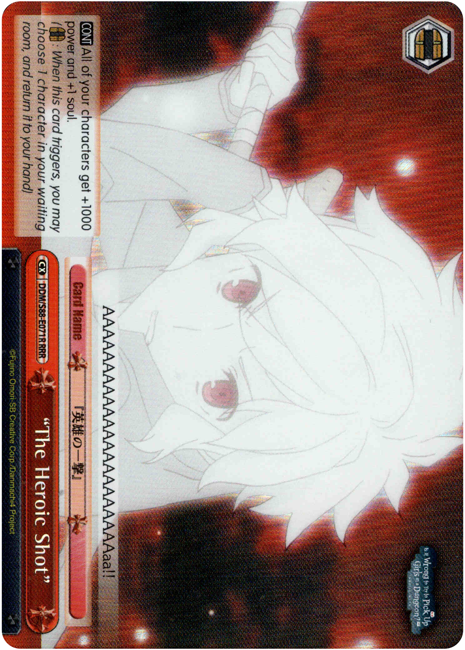 "The Heroic Shot" - DDM/S88-E071R RRR - Is it Wrong to Try to Pick Up Girls in a Dungeon? - Card Cavern
