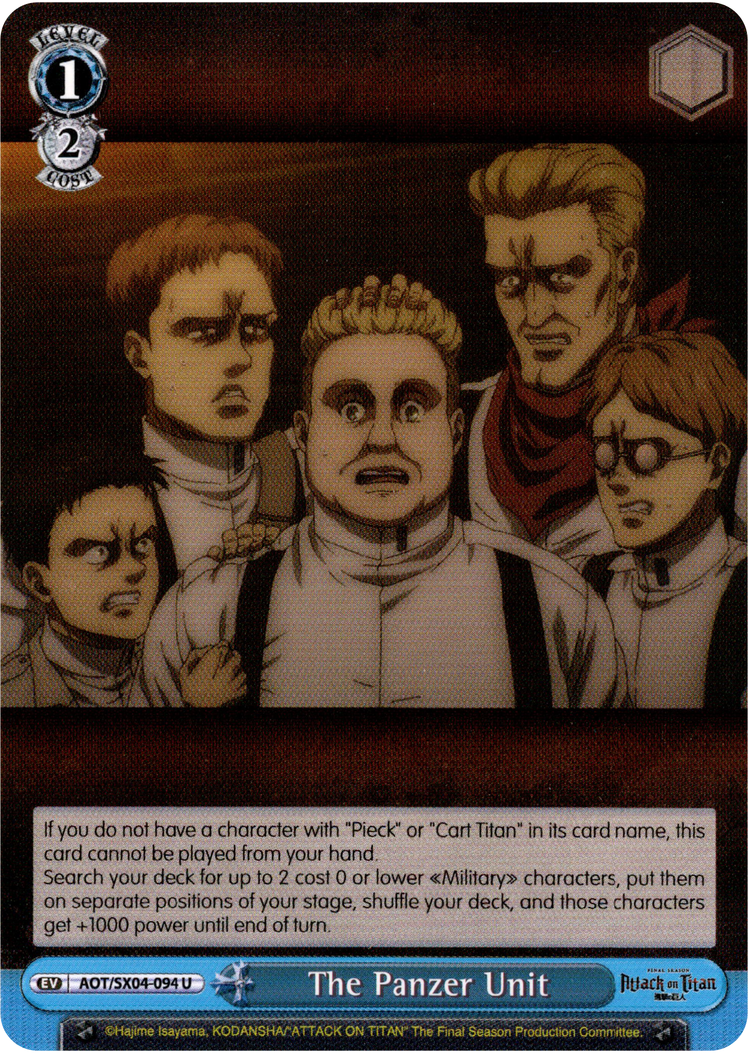 The Panzer Unit - AOT/SX04-094 U - Card Cavern