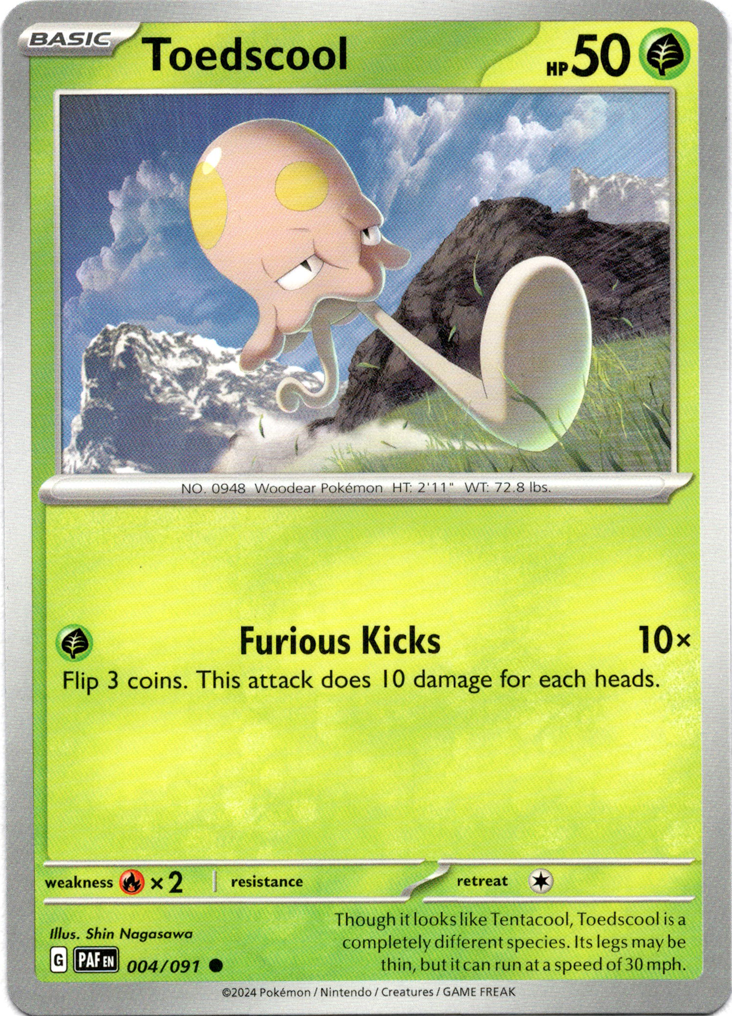 Toedscool - 004/091 - Paldean Fates - Card Cavern