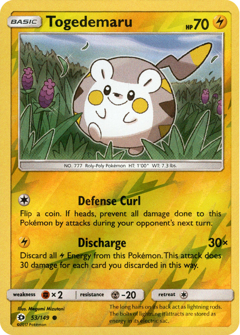 what is the rarest pokemon card in sun and moon Togedemaru - 53/149 - Sun & Moon