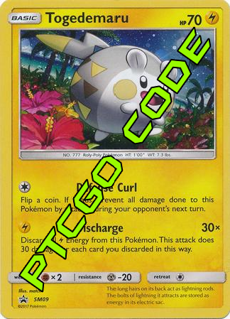 Togedemaru SM09 PTCGO Code - Card Cavern