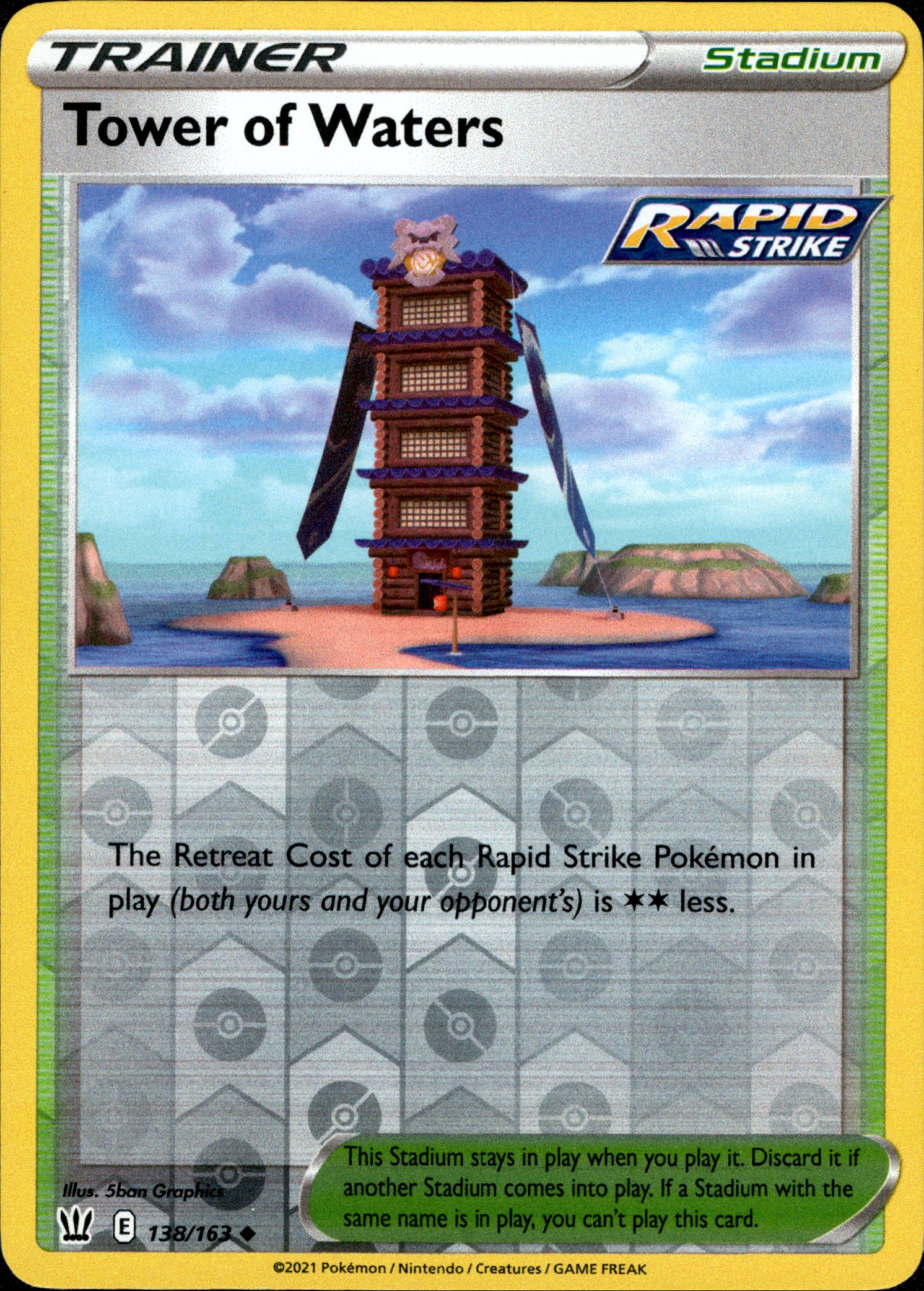 Tower of Waters - 138/163 - Battle Styles - Reverse Holo - Card Cavern