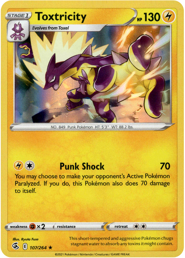 Toxtricity - 107/264 - Fusion Strike - Holo - Card Cavern