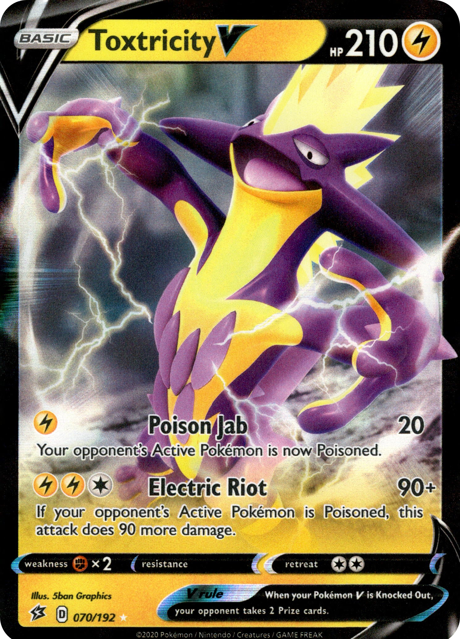 Toxtricity V - 70/192 - Rebel Clash - Holo - Card Cavern