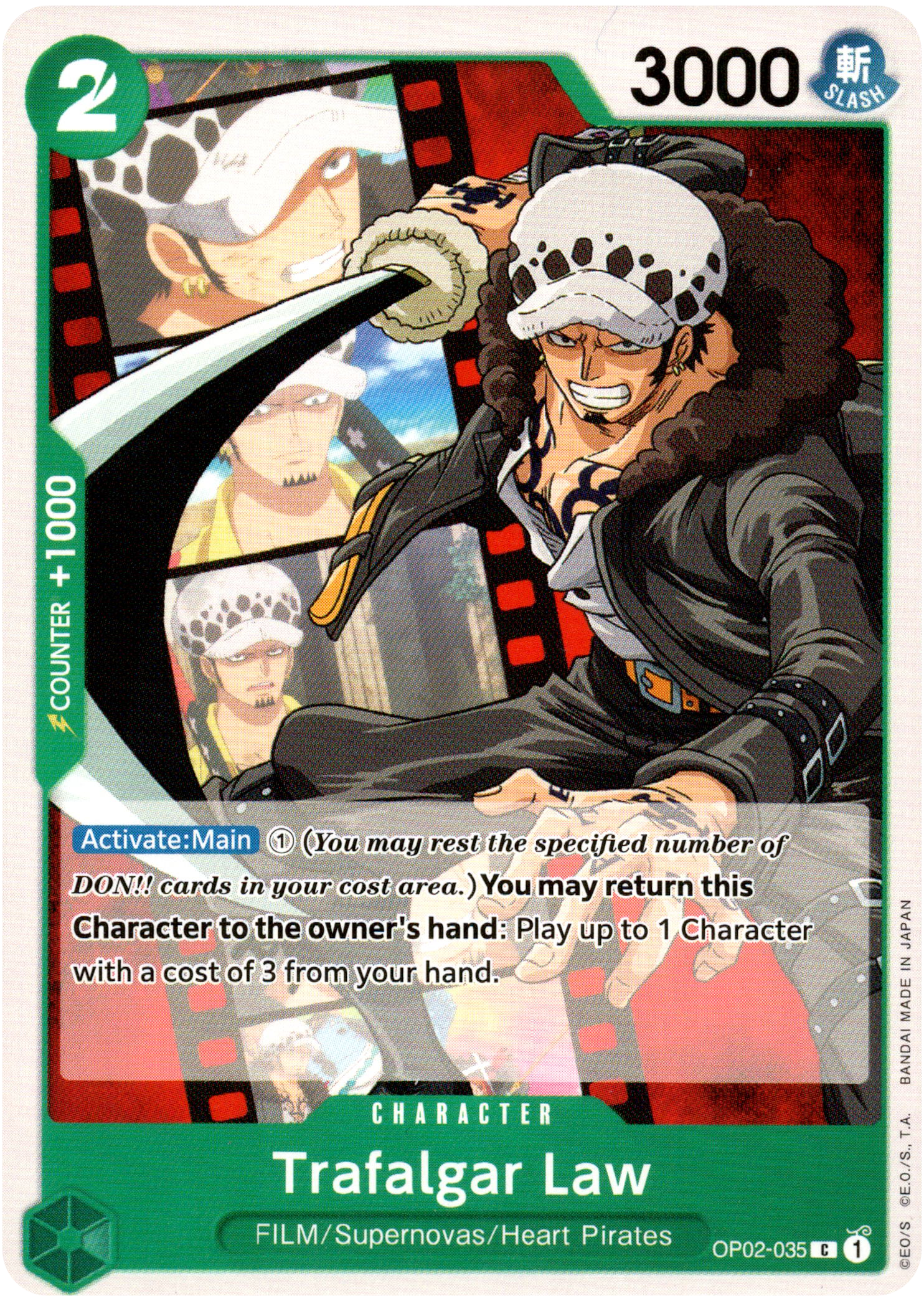 Trafalgar Law - OP02-035 - Paramount War - Card Cavern