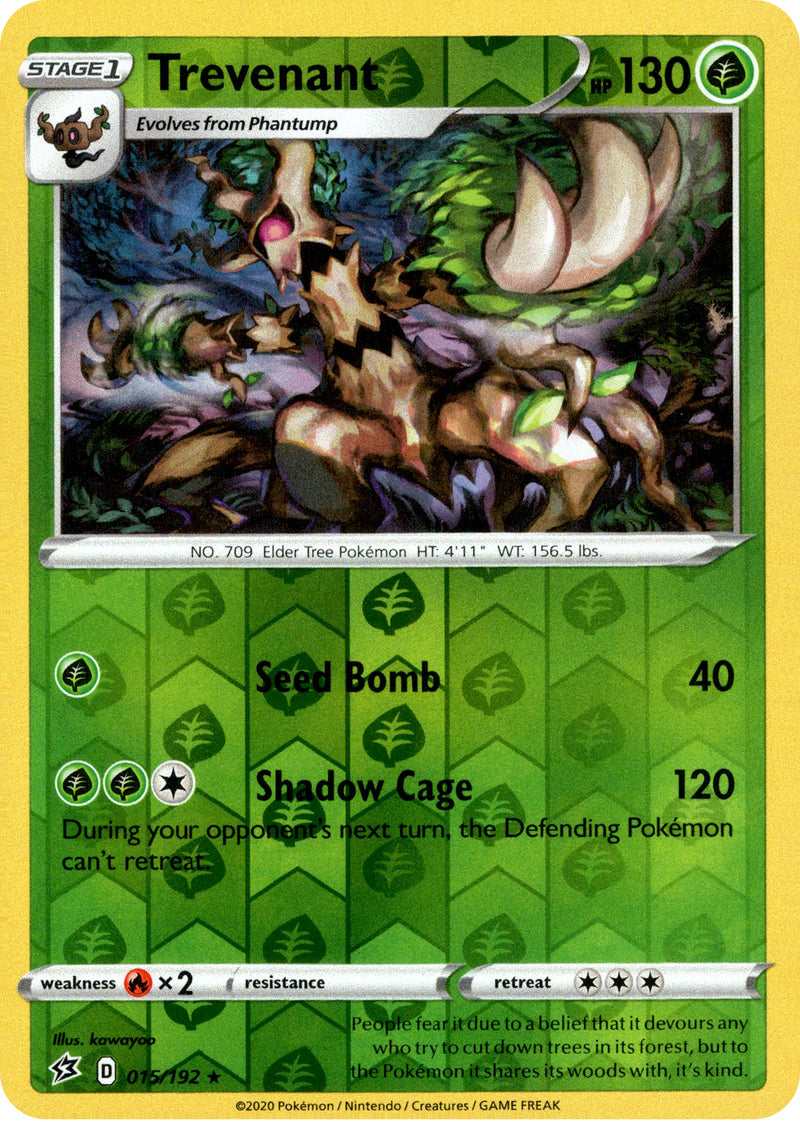Trevenant - 15/192 - Rebel Clash - Reverse Holo Card Cavern Trading Cards, LLC Trevenant - 15/192 - Rebel Clash - Reverse Holo Card Cavern Trading Cards, LLC