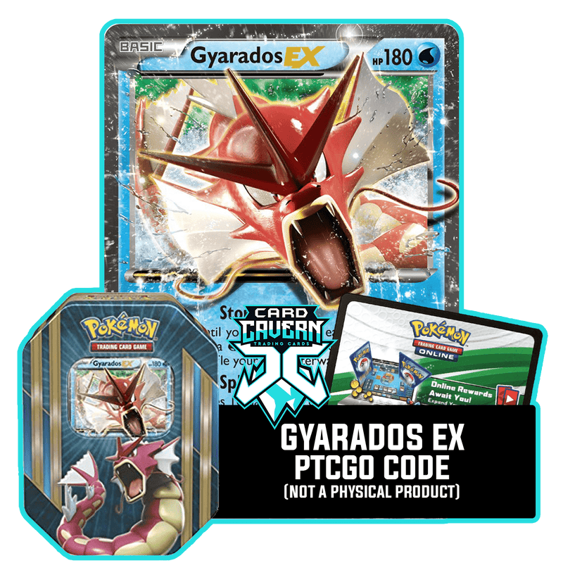 Triple Power Tin: Gyarados EX - PTCGO Code Card Cavern Trading Cards, LLC Triple Power Tin: Gyarados EX - PTCGO Code Card Cavern Trading Cards, LLC