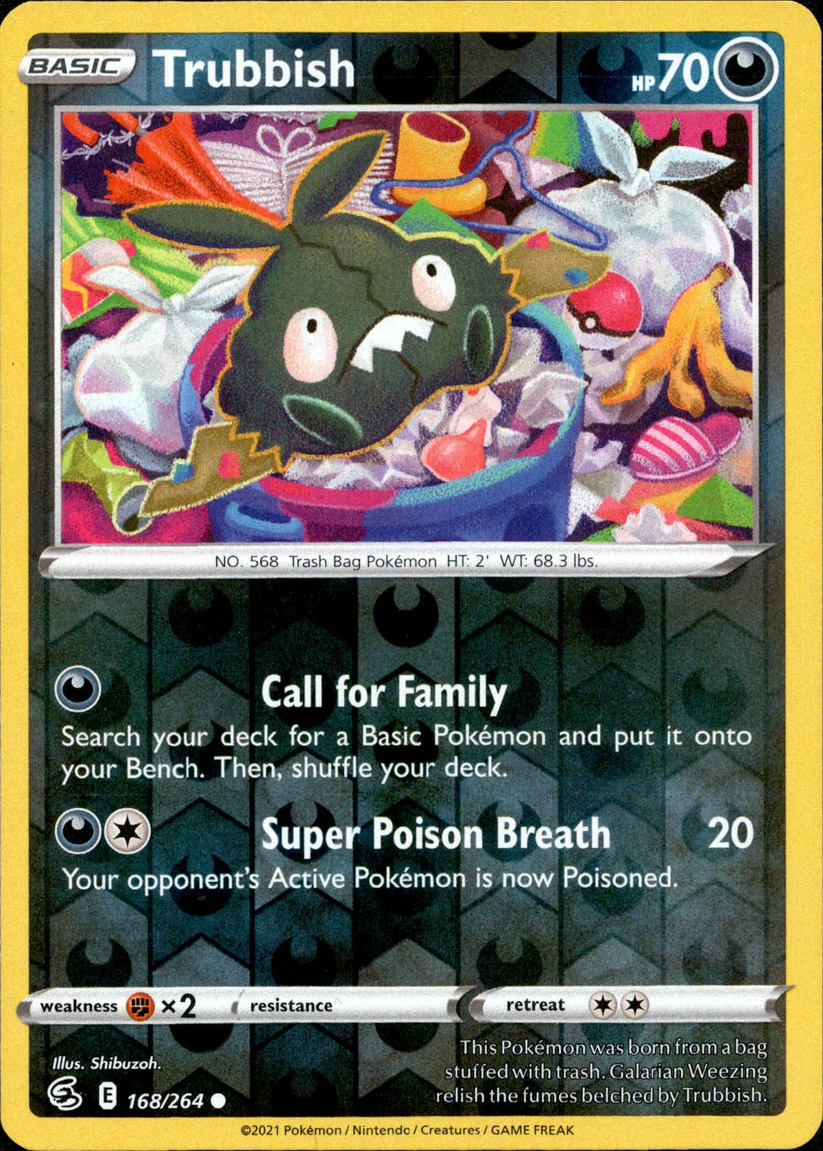 Trubbish - 168/264 - Fusion Strike - Reverse Holo - Card Cavern