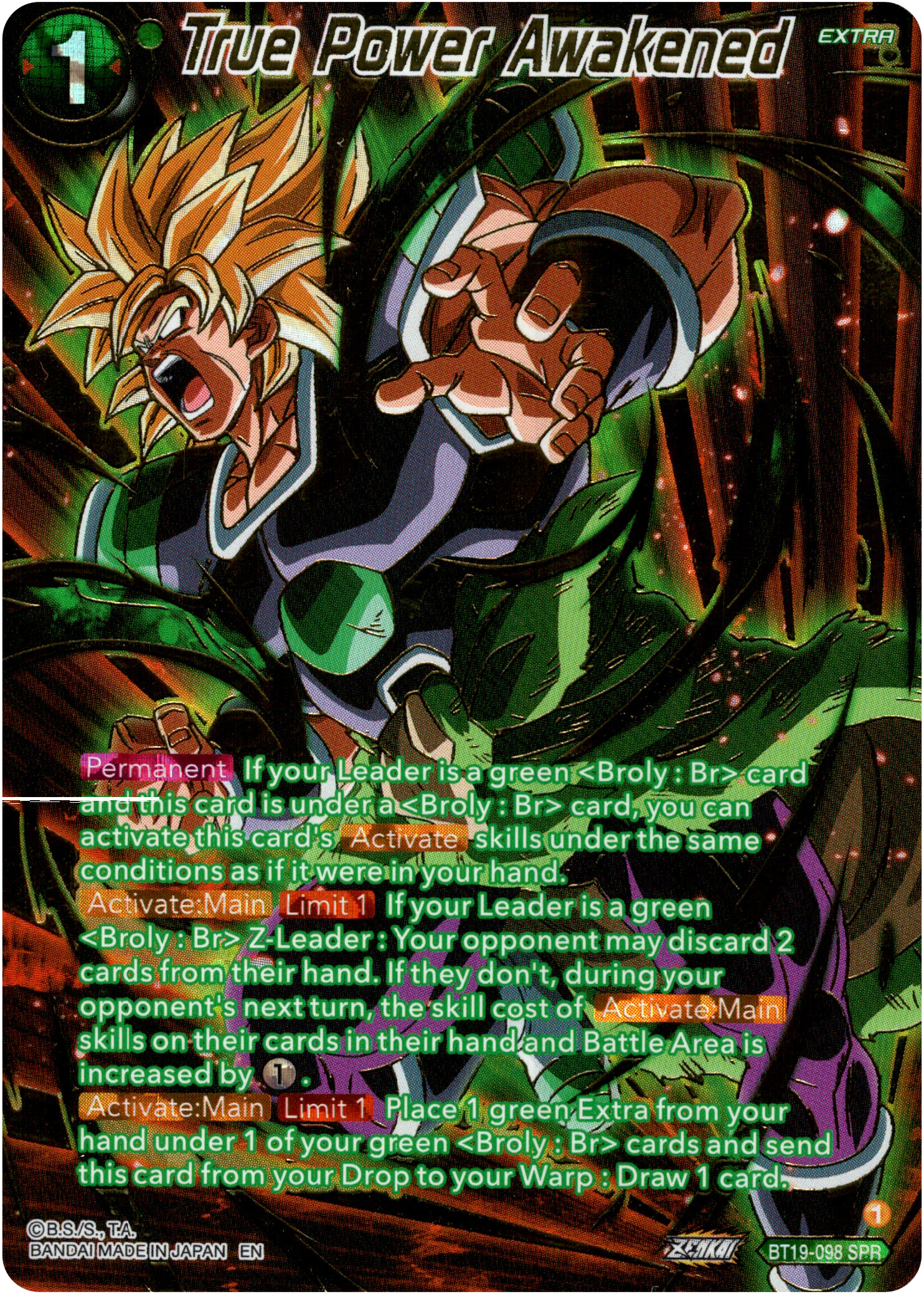 True Power Awakened Special Rare - BT19-098 - Fighter's Ambition - Foil - Card Cavern