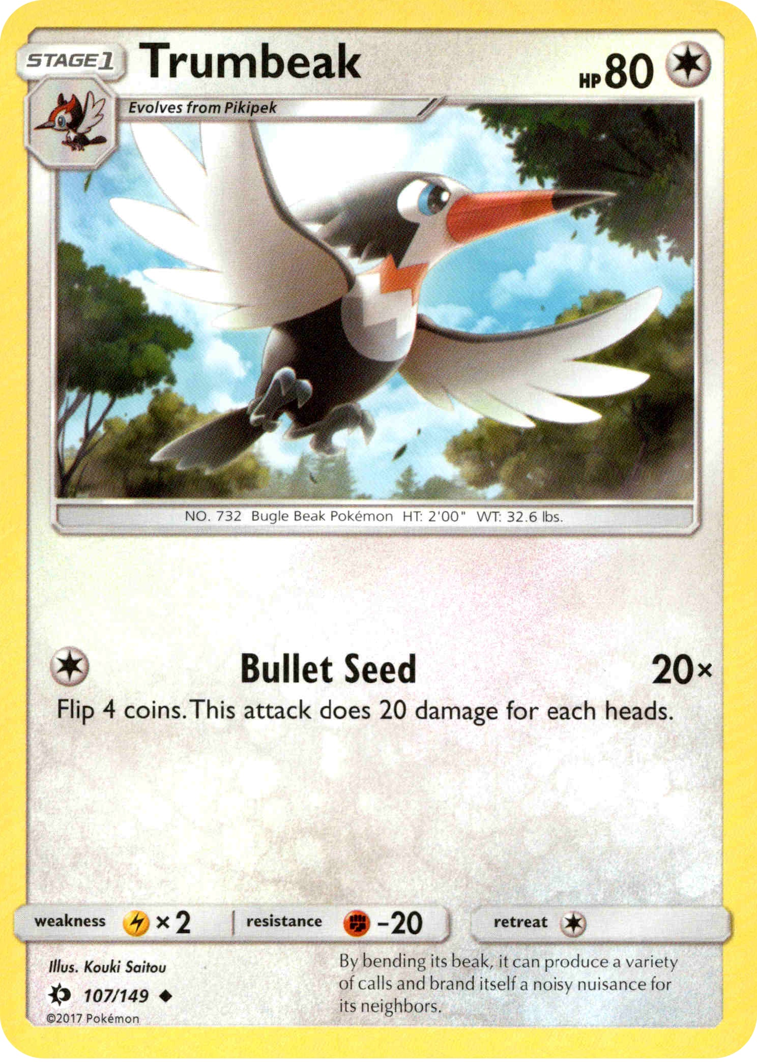 Trumbeak - 107/149 - Sun & Moon - Card Cavern