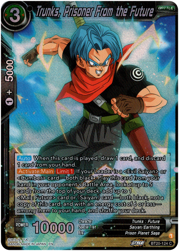 Trunks, Prisoner From the Future - BT20-124 C - Power Absorbed - Foil - Card Cavern