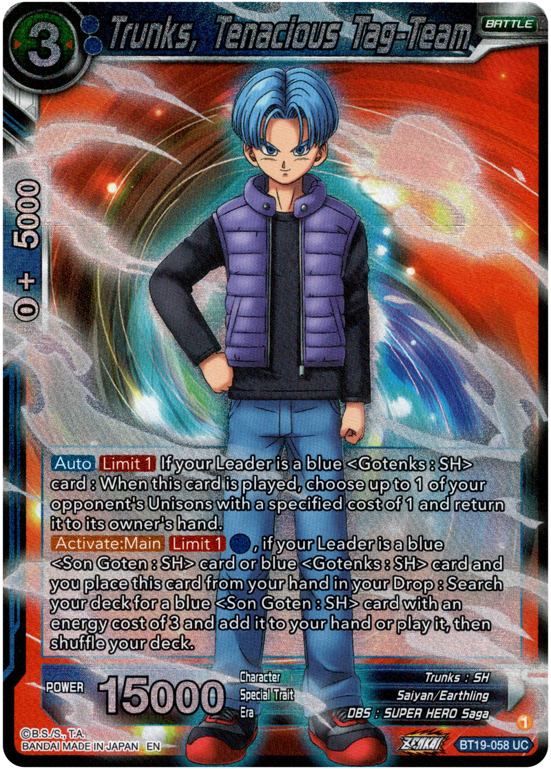 Trunks, Tenacious Tag-Team - BT19-058 - Fighter's Ambition - Foil ...