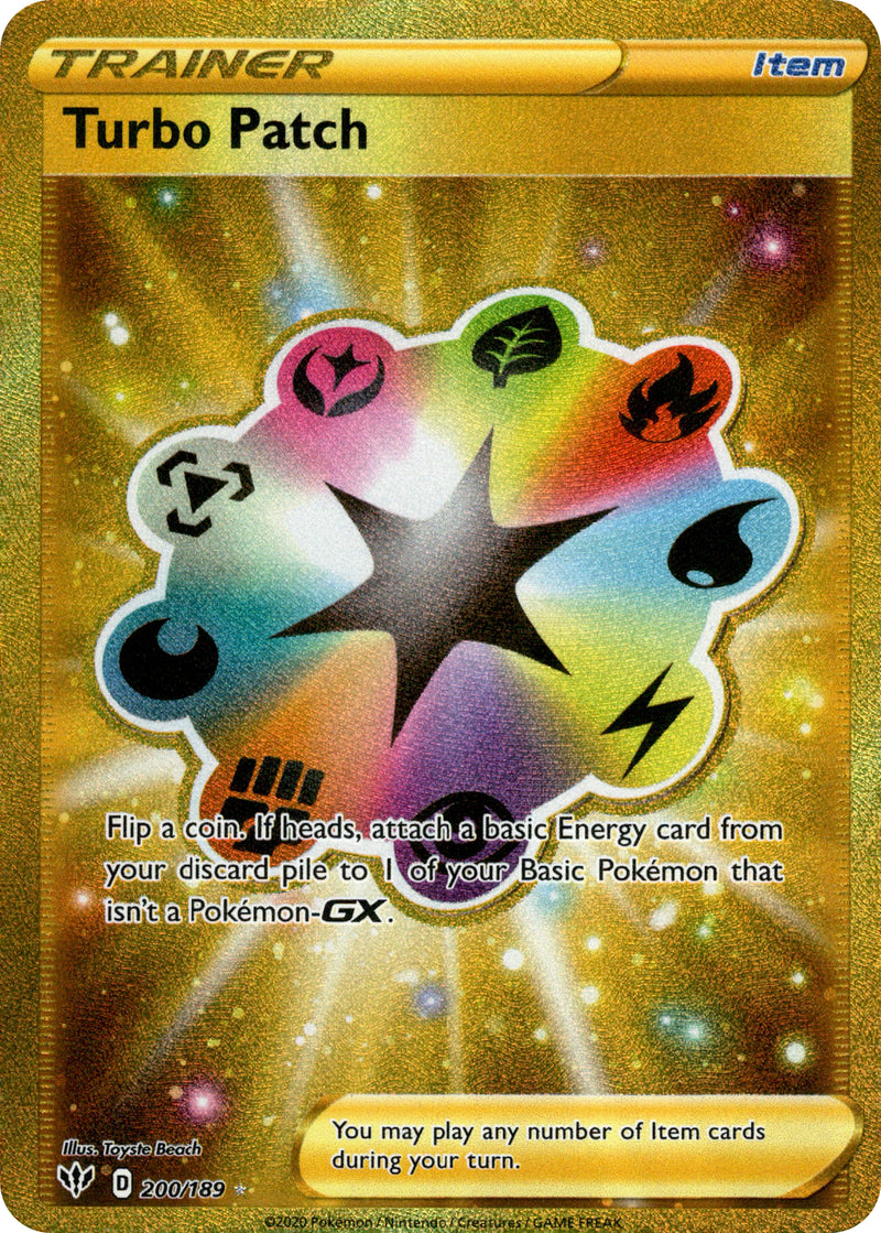 Turbo Patch Secret Rare - 200/189 - Darkness Ablaze - Holo - Card Cavern