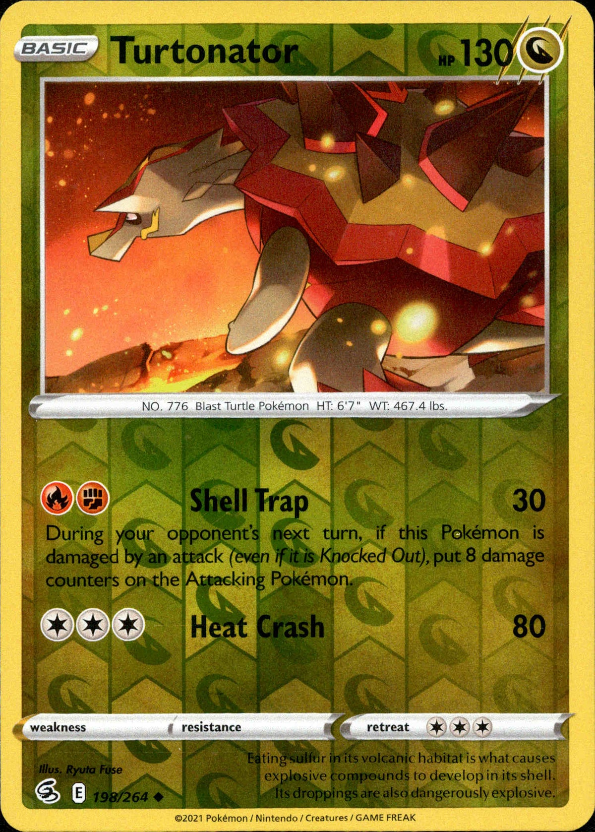 Turtonator - 198/264 - Fusion Strike - Reverse Holo - Card Cavern