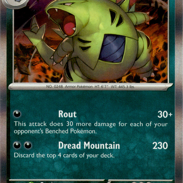 Tyranitar - 135/193 - Paldea Evolved - Holo Card Cavern Trading Cards, LLC Tyranitar - 135/193 - Paldea Evolved - Holo Card Cavern Trading Cards, LLC
