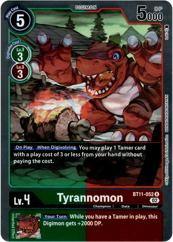 Tyrannomon - BT11-052 R - Dimensional Phase - Foil - Card Cavern