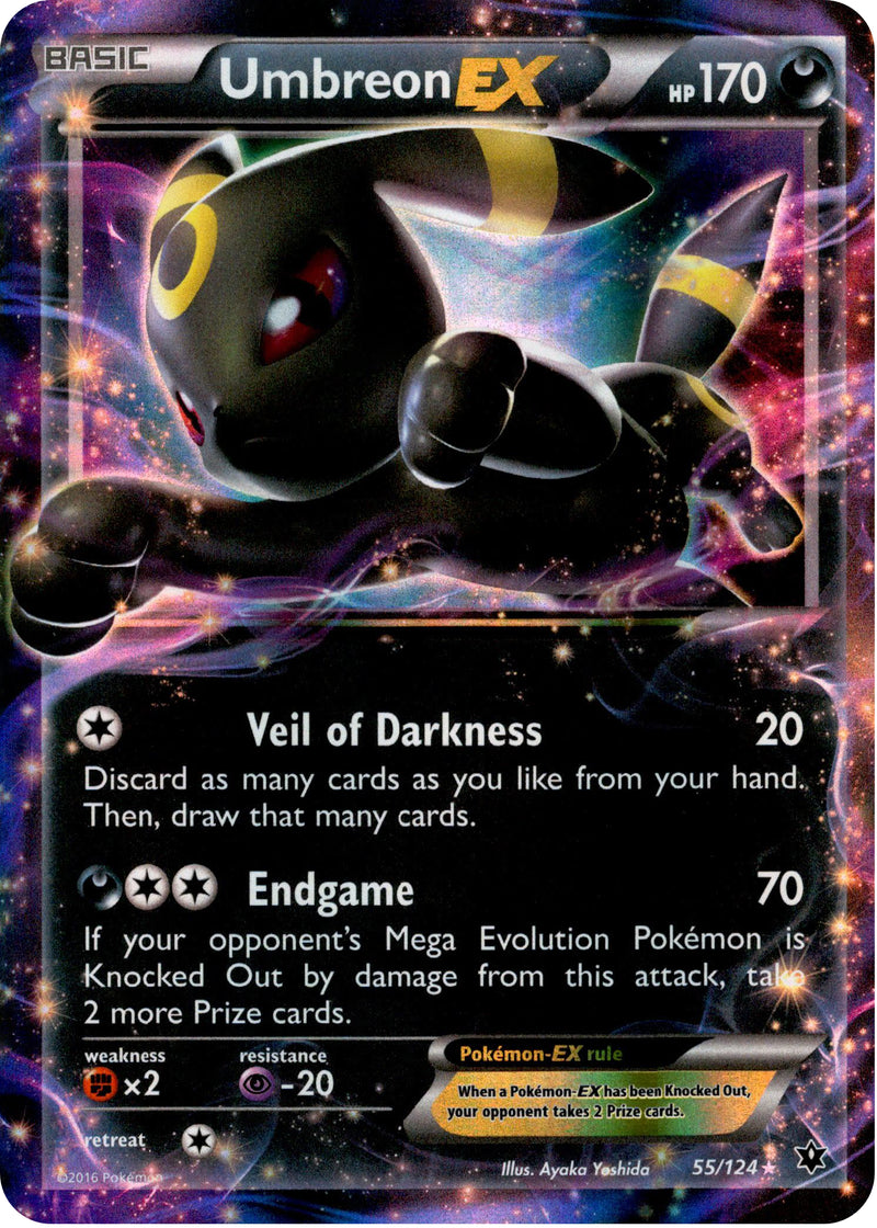 umbreon holo pokemon card Umbreon EX - 55/124 - Fates Collide