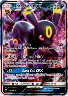 Umbreon GX - 80/149 - Sun & Moon - Holo - Card Cavern
