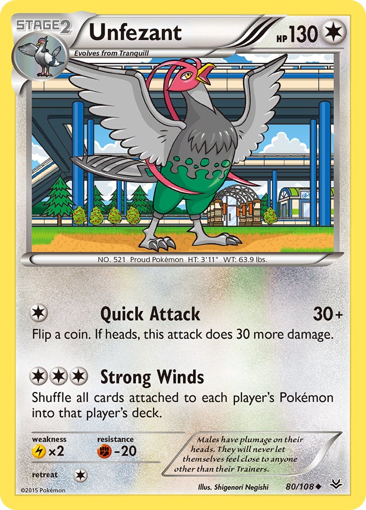 Unfezant - 80/108 - Roaring Skies - Card Cavern