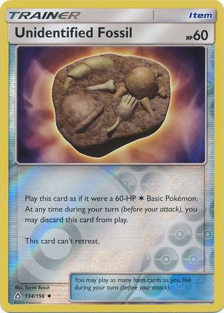 Unidentified Fossil - 134/156 - Ultra Prism - Reverse Holo - Card Cavern