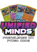 Unified Minds Prerelease Kit - 1 of 4 promos - PTCGO Code - Card Cavern