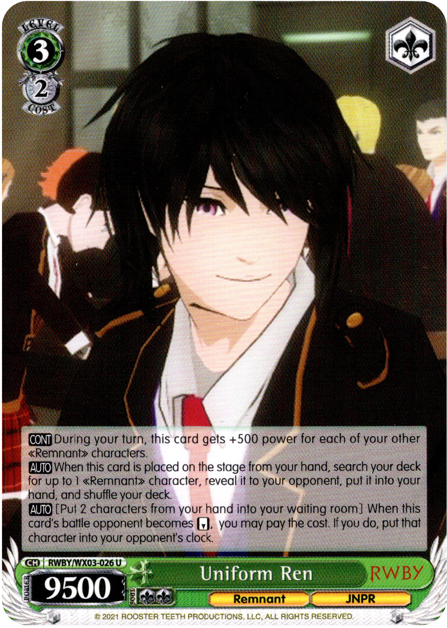 Uniform Ren - RWBY/WX03-026 - RWBY - Card Cavern