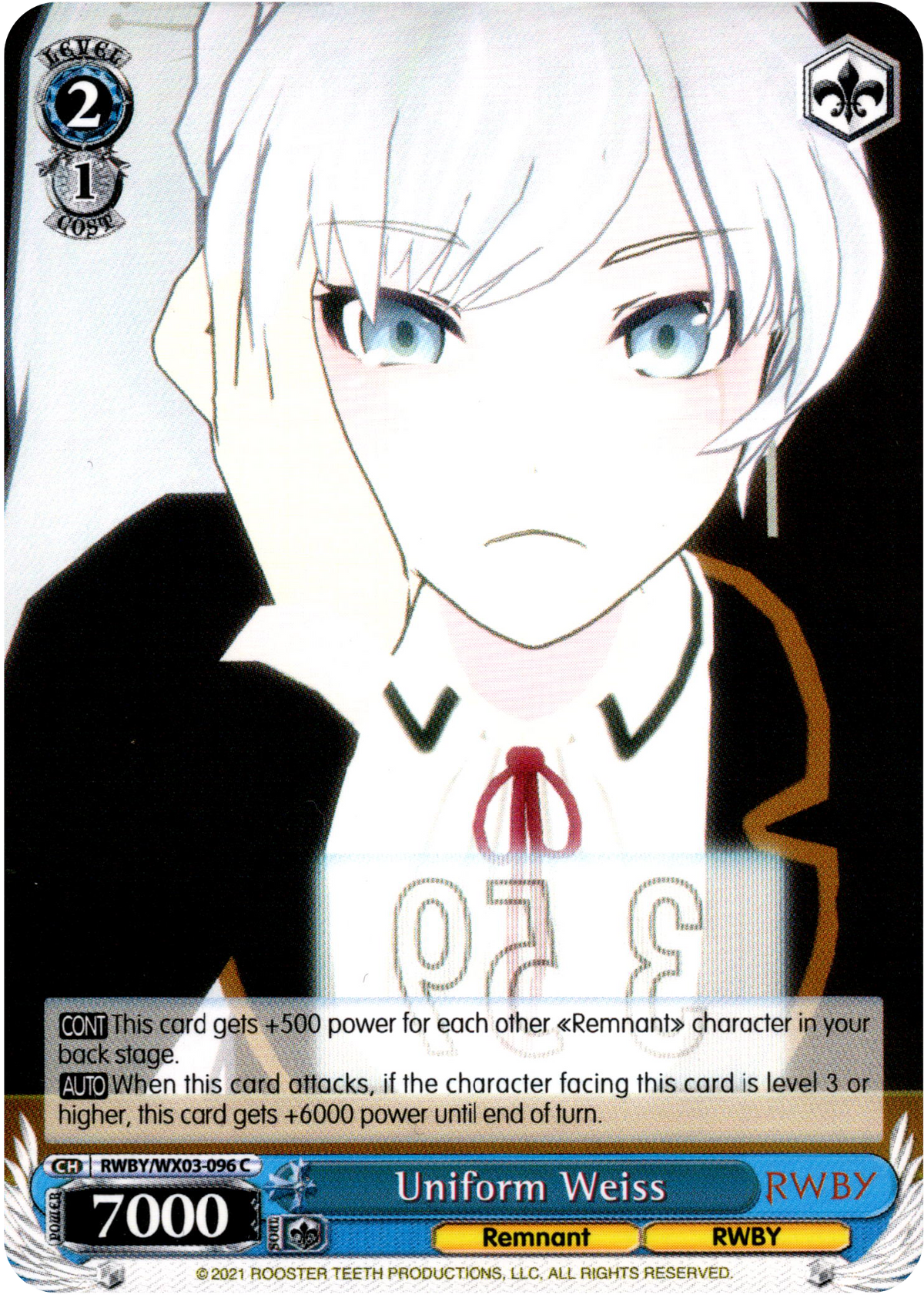 Uniform Weiss - RWBY/WX03-096 - RWBY - Card Cavern