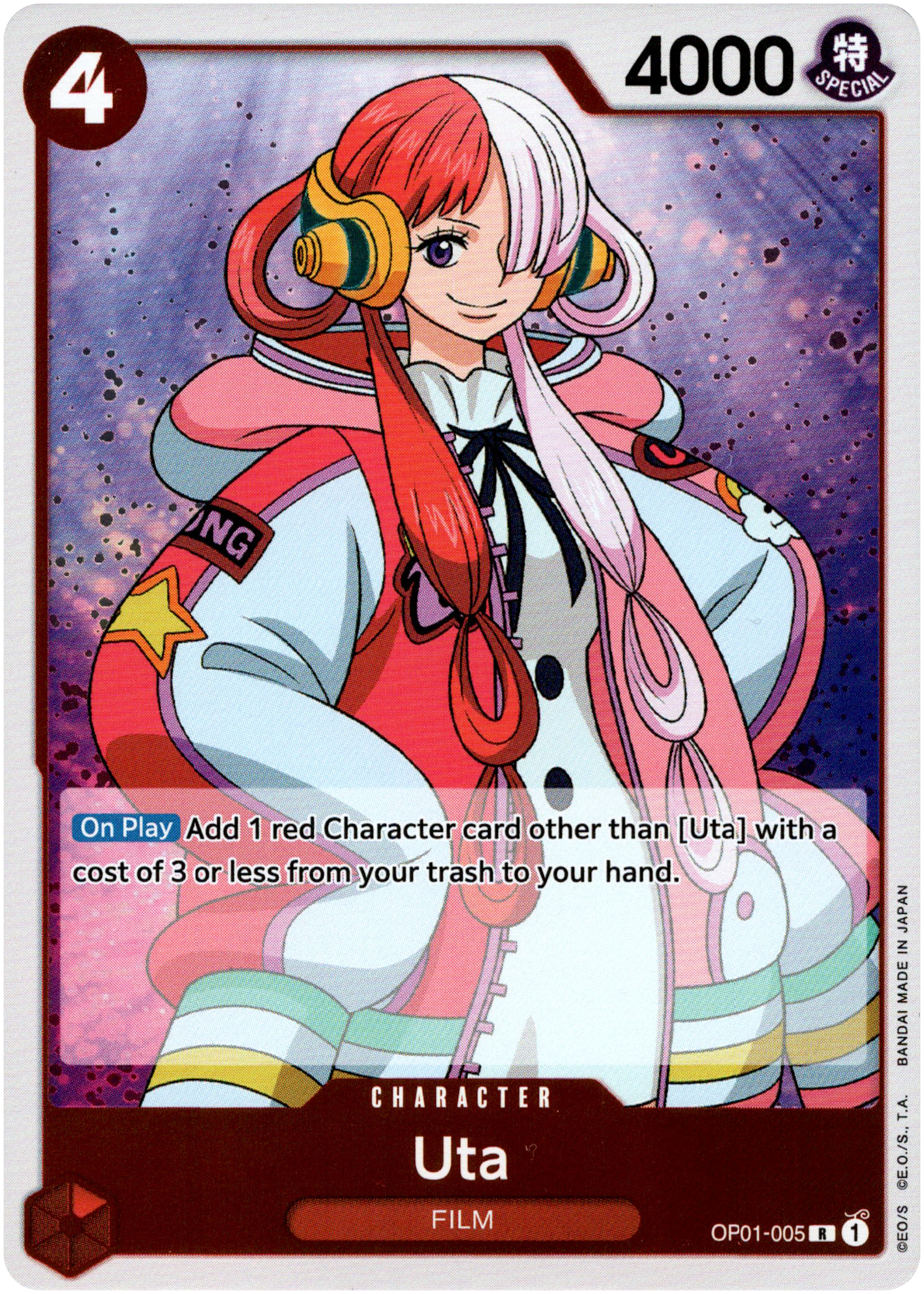 Uta - OP01-005 R - Romance Dawn - Foil - Card Cavern